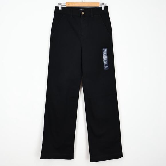J.Crew Factory High Rise Trouser Jean All Day Stretch Black Size 26 Tall NWT - Picture 1 of 8
